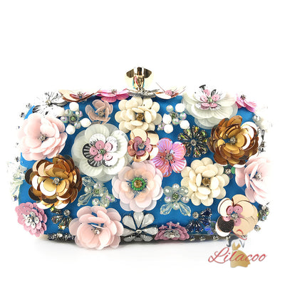 Flower Beaded Bag Banquet Wedding Dinner Bag