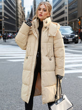 Long Hooded Padded Cotton-padded Jacket Coat