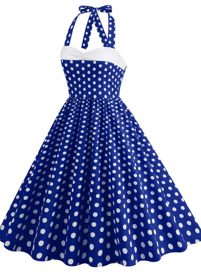 Polk Stitching Hepburn Retro Dress