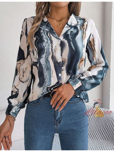 Casual Contrast Striped Long Sleeve Shirt