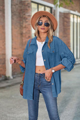 Casual Loose Corduroy Lantern Ssleeves Shirt