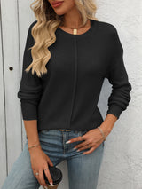 Ladies Round Neck Long Sleeve Sweater