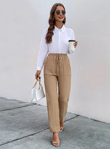 Casual Pleated High Waist Pant