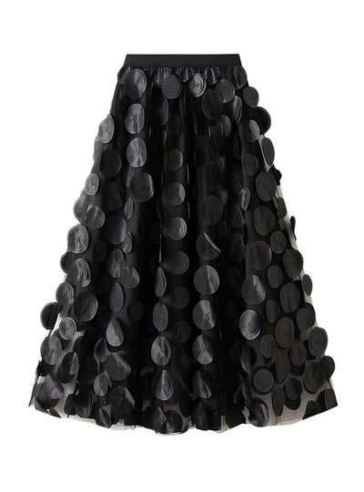 Heavy Industry Three-dimensional Polka-dot Gauze Skirt