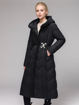 Long Over-the-knee Cotton-padded Jacket Coat