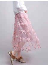 Double-layer Gauze Embroidery Skirt