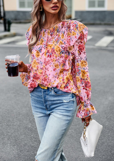 Women Printed Long-sleeved Shirt