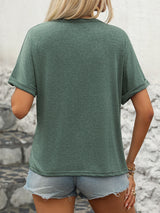 Short-sleeved Solid Color T-shirt