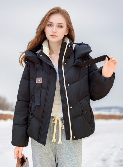 Short Hooded Padded Cotton-padded Jacket