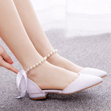 2 cm Flat-heeled Pointed Sandals