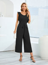 Lotus Leaf Sleeveless Jumpsuit