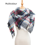 Plaid Thorn Wool Scarf Shawl