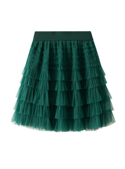 Mesh Cake Short Skirt