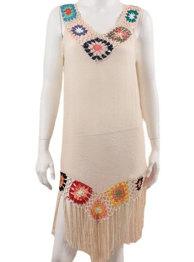 Beach Crocheted Sleeveless Bikini Cover Up