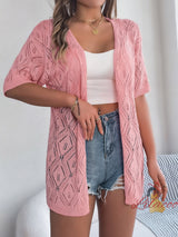 Summer Hollow Knit Cardigan Beach Sunscreen Shirt