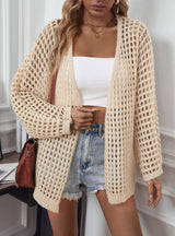 Solid Color Loose Long-sleeved Sweater Coat