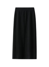 Slim-split Mid-length Knitted Skirt