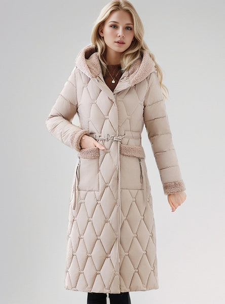 Lamb Wool Long Cotton-padded Jacket Coat