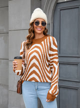 Fashion Semi-turtleneck Knitted Loose Sweater