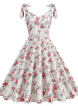 Flower Hepburn Bow Vintage Dress