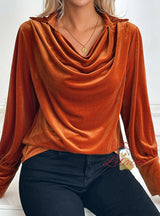 Retro Velvet Long Sleeve Shirt