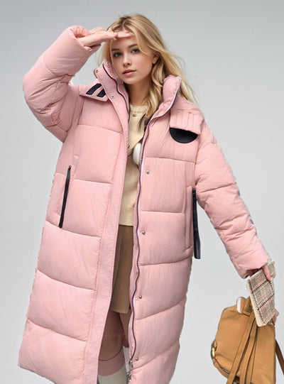 Long Hooded Cotton-padded Jacket Coat