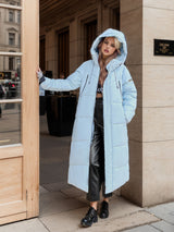 Thick Hooded Long Cotton-padded Jacket Coat