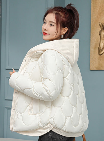 Loose Fake Two Short Cotton-padded Down Jacket