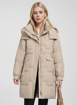 Loose Hooded Long Over-the-knee Thick Cotton-padded Jacket