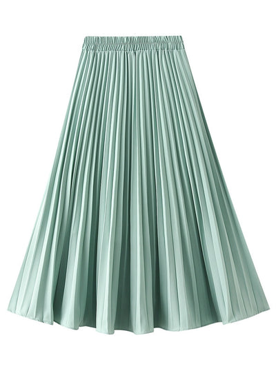 Skinny Pleated Elastic Waist Skirt