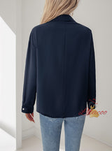 Women Long Sleeve Lapel Shirt