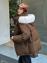 Cotton-padded Jacket Loose Down Jacket Coat