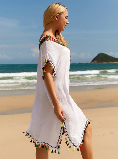 Bat Sleeve Swimsuit Cover Up Beach Dress