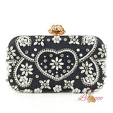 Hand-inlaid Diamond Slung Oblique Dinner Bag