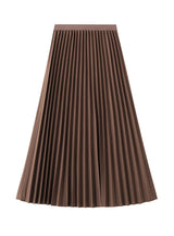 Autumn and Winter Woolen Slim Elastic Waist Pleated Skirt