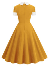 1950'S Bow Contrast Vintage Dress