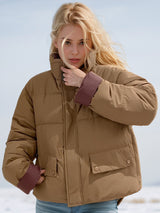 Women Short Cotton-padded Jacket Coat