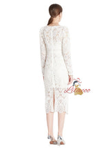 Lace V-neck Slim Mid-length Dress