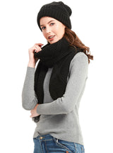 Wool Knitted Scarf Hat Suit