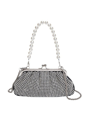 Fashion Chain Studded Beaded Rhinestone Bag