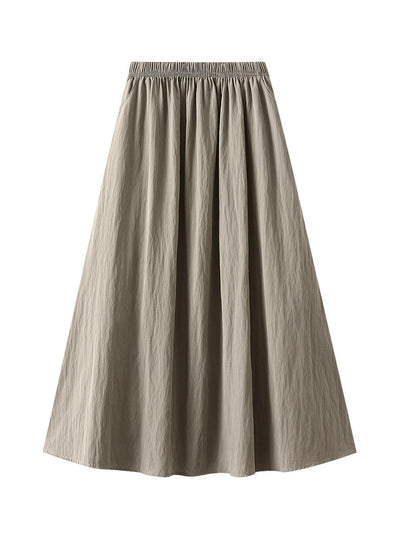 High Waist Retro Casual Pleated Skirt