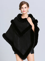 Turtleneck Pullover Cloak Shawl