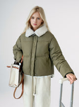 Thick Warm Solid Color Loose Cotton-padded Coat