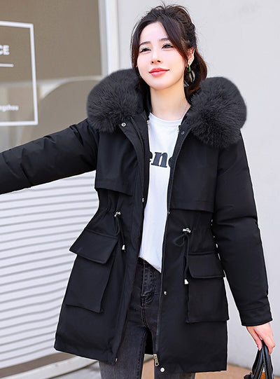 Mid-length Cotton-padded Jacket Coat