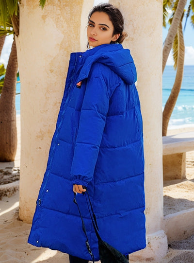 Long Over-the-knee Loose Cotton-padded Jacket