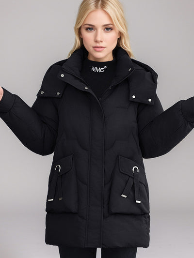 Thick Hooded Cotton-padded Warm Jacket Coat