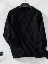 Loose Diamond Round Neck Sweater