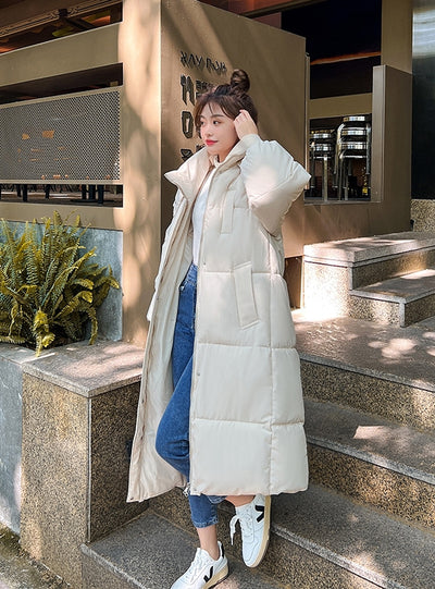 Thick Cotton-padded Long Knee-length Winter Coat