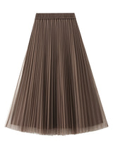 Chain Gauze Pleated Skirt