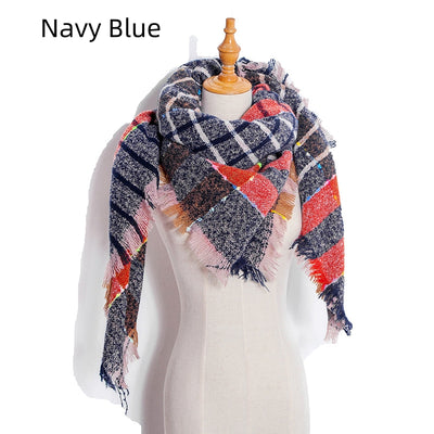 Polyester Square Plaid Scarf